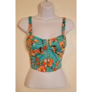crop top, small, floral